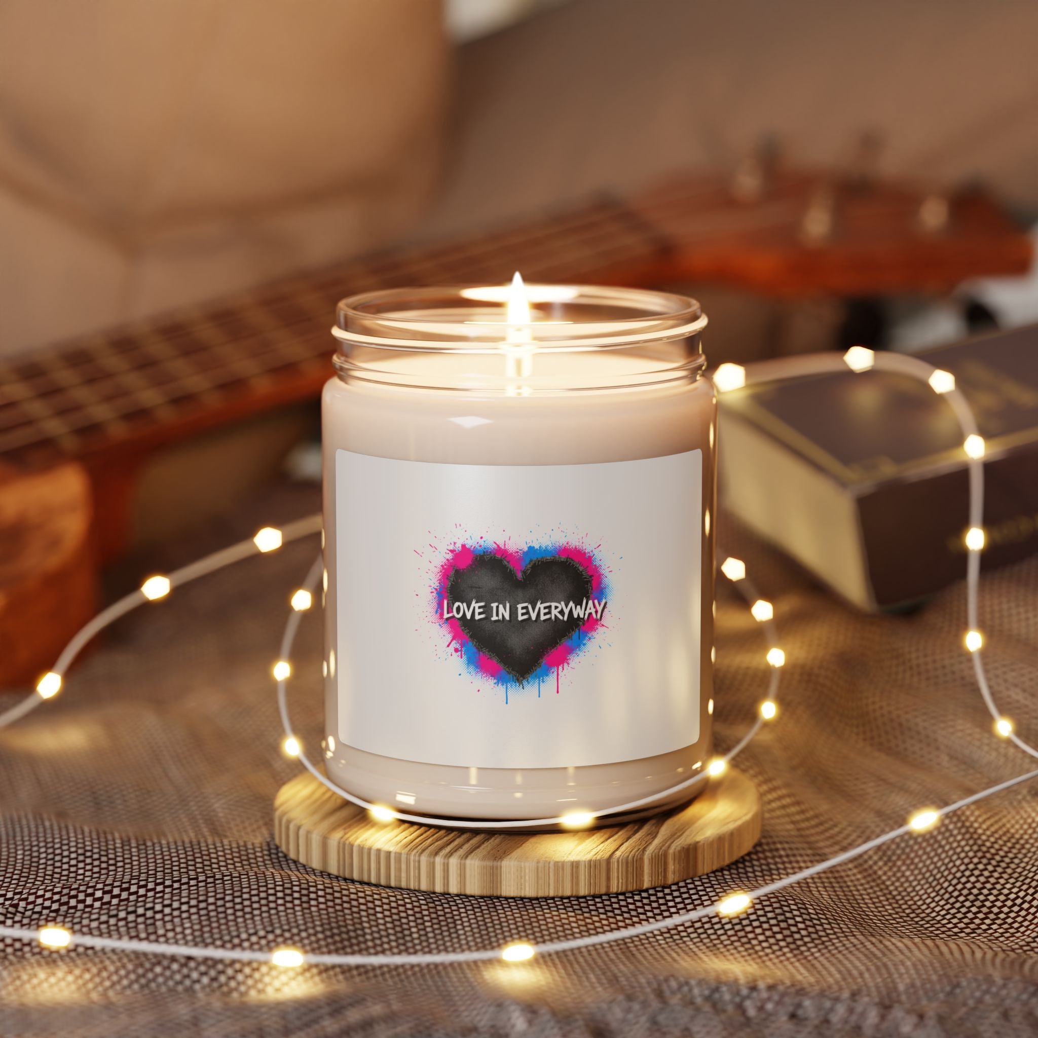 Grunge Heart Graffiti Candle | Soy Candle, Distressed Punk Love