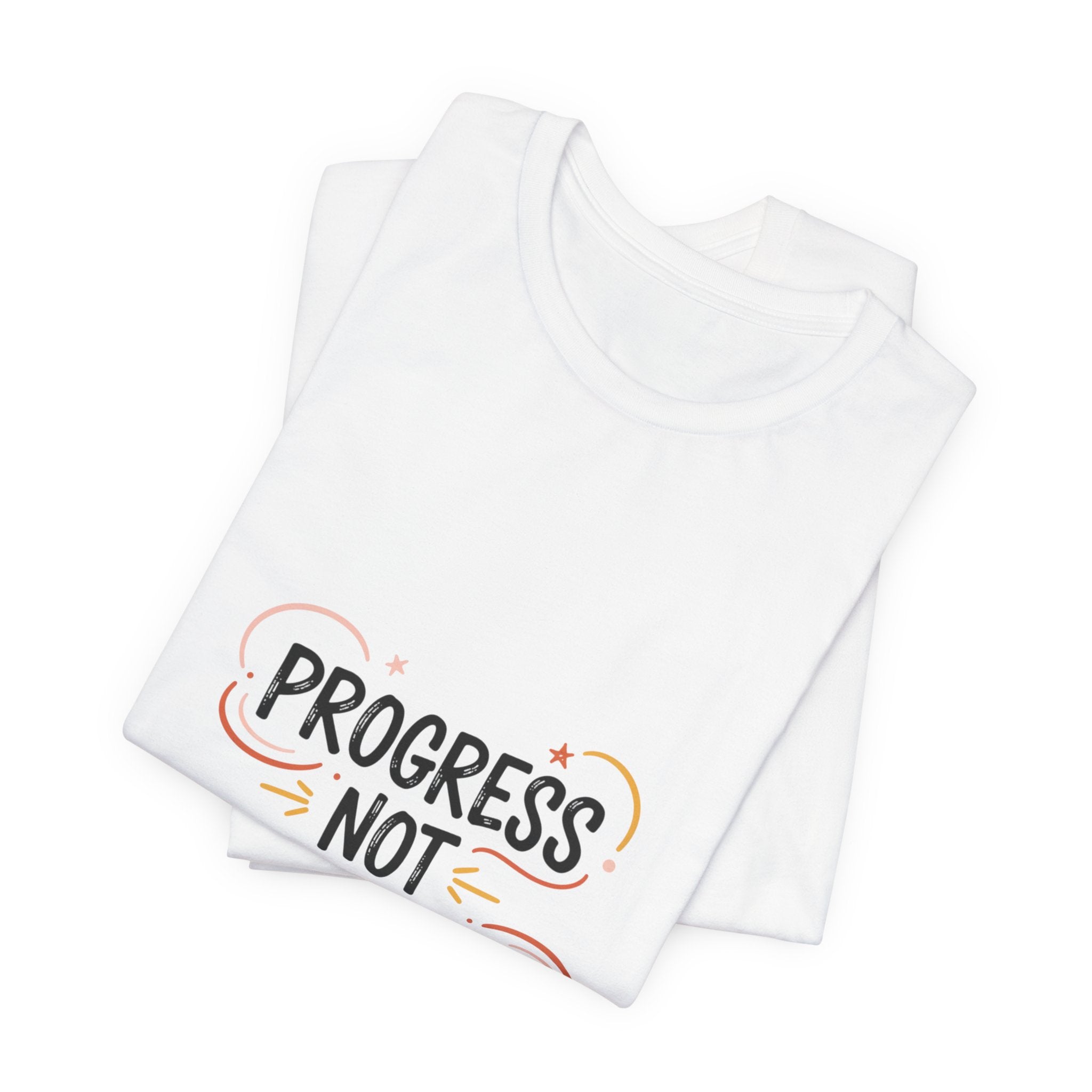 Progress Not Perfection Tee | marker font shirt, brush script tee