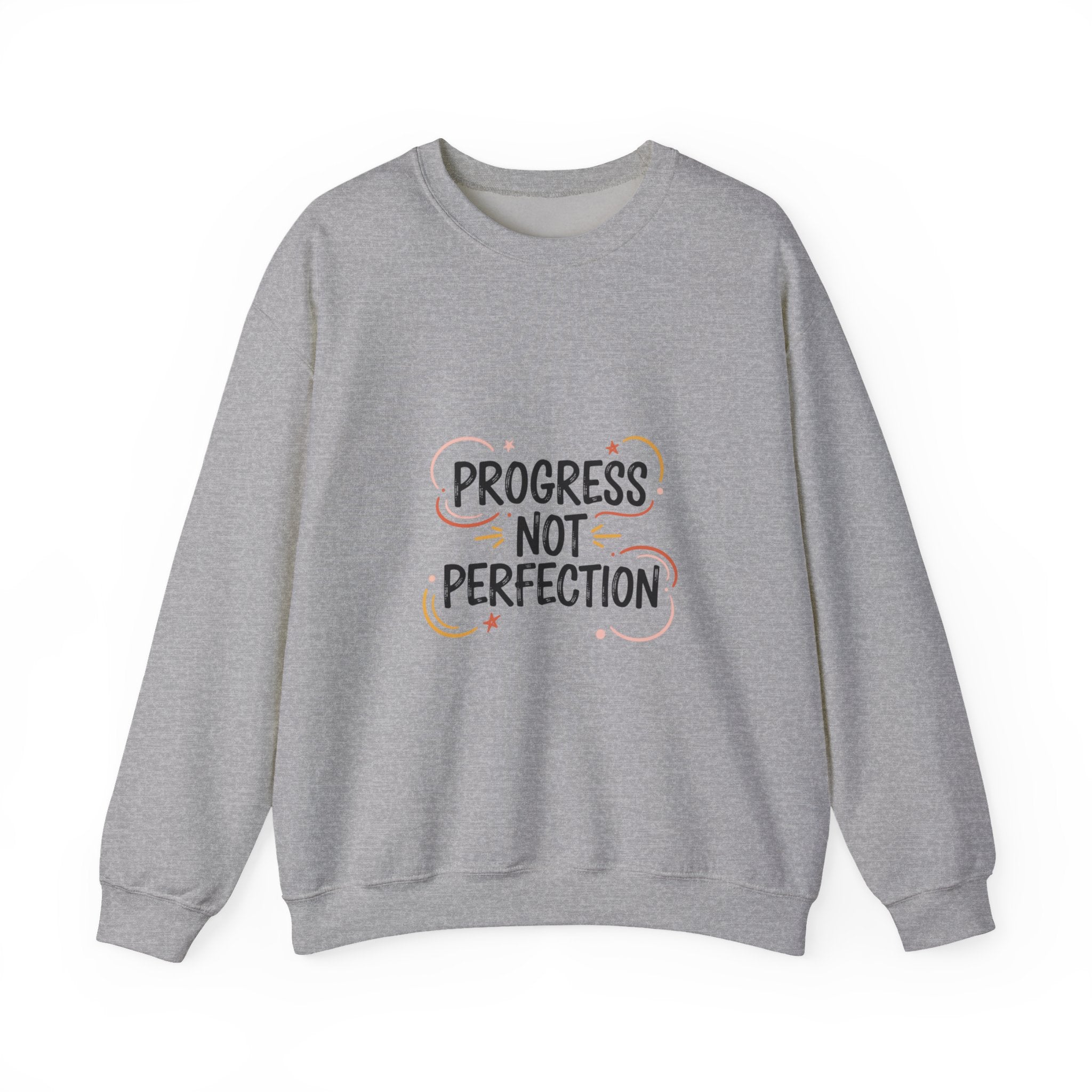 Progress Not Perfection Sweatshirt | handwritten marker font, brush script style