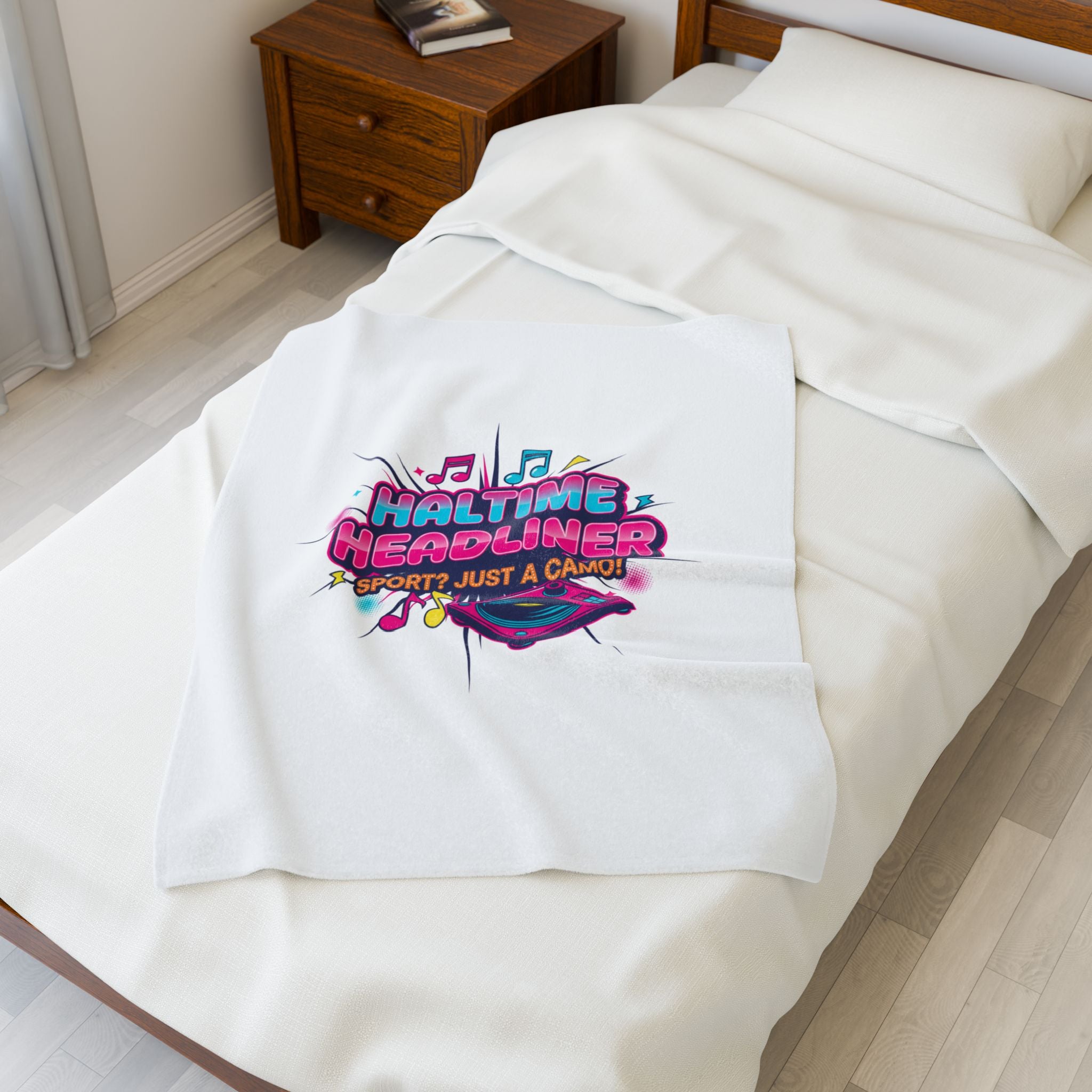Halftime Headliner Velveteen Plush Blanket | neon concert halftime meme