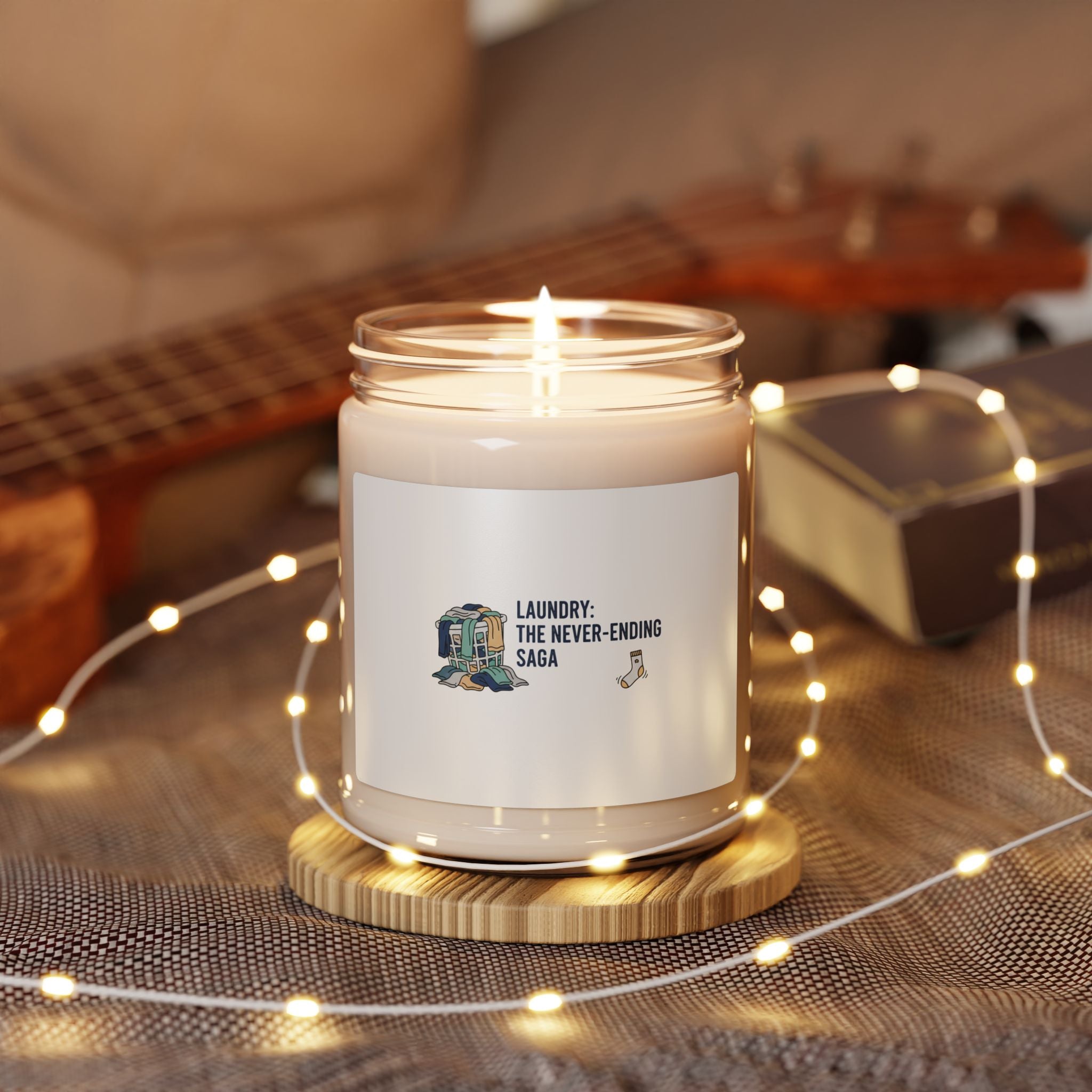 Laundry: The Never-Ending Saga Candle | laundry pile humor, lazy laundry design
