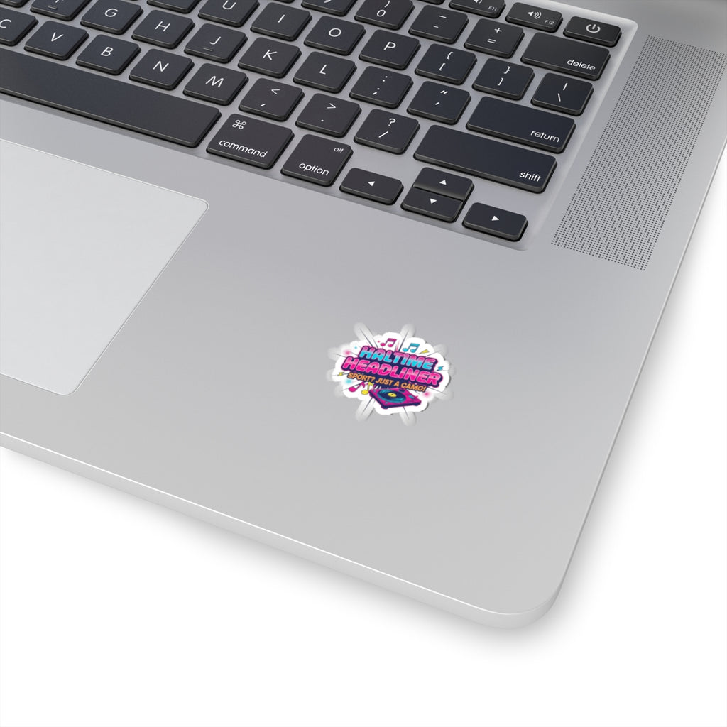 Halftime Headliner Kiss-Cut Stickers | neon concert halftime meme, big game music joke
