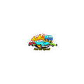 Retro Racing Flames Kiss-Cut Stickers | Cartoon Vintage Car Illustration