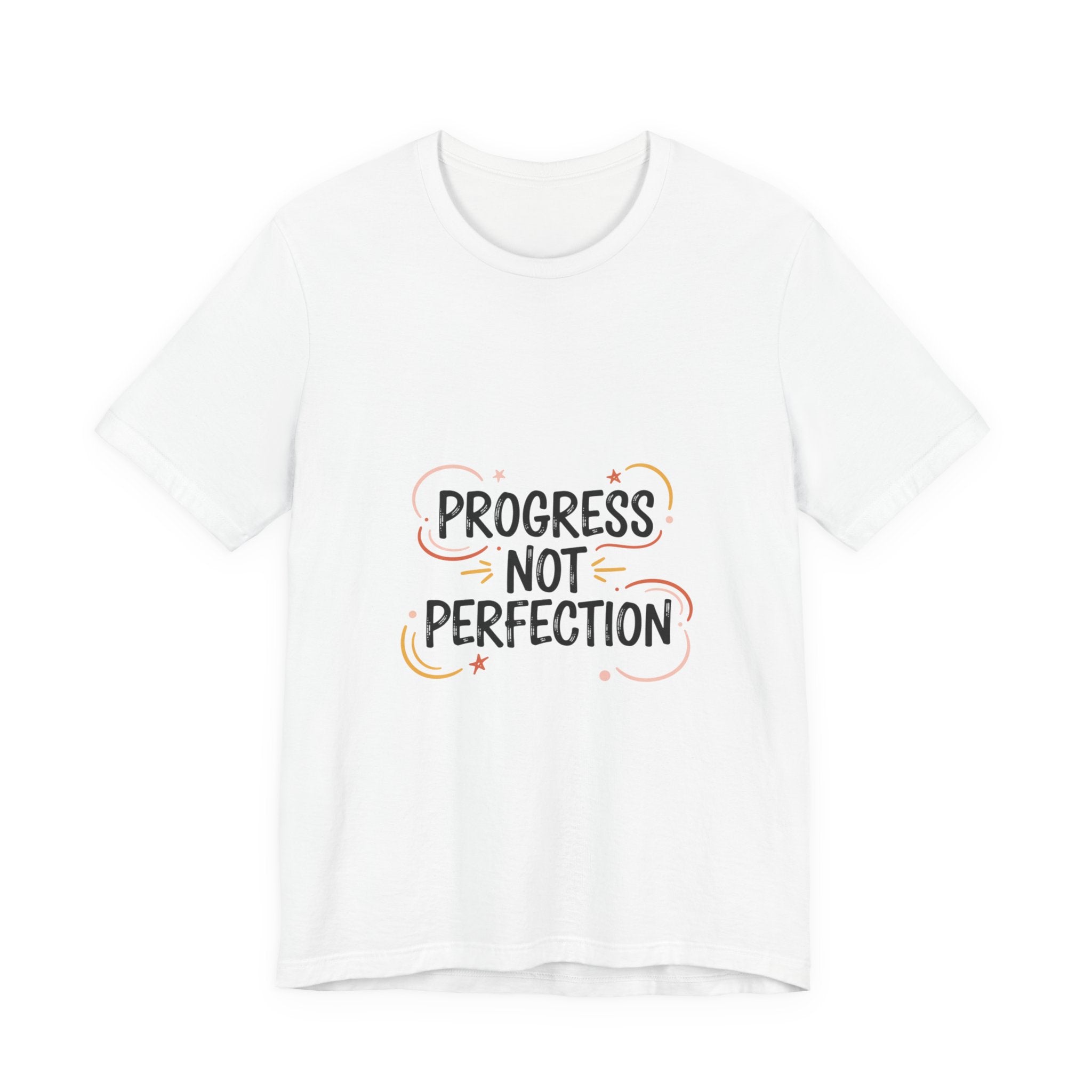 Progress Not Perfection Tee | marker font shirt, brush script tee
