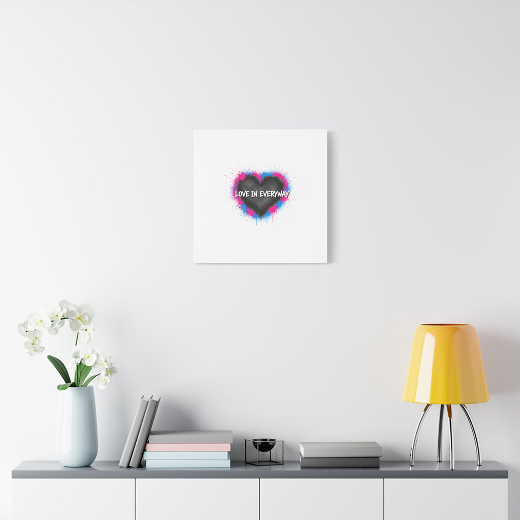 Love in Everyway Heart Canvas | Soft Grunge Hearts, Punk Heart Poster