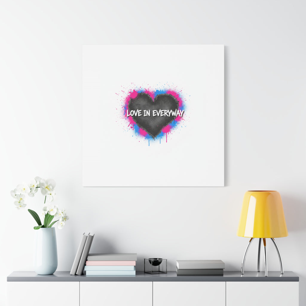 Love in Everyway Heart Canvas | Soft Grunge Hearts, Punk Heart Poster
