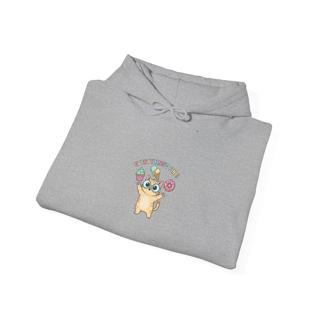 tiny monster holding donuts hoodie | mildly unhinged cute, chaotic kawaii