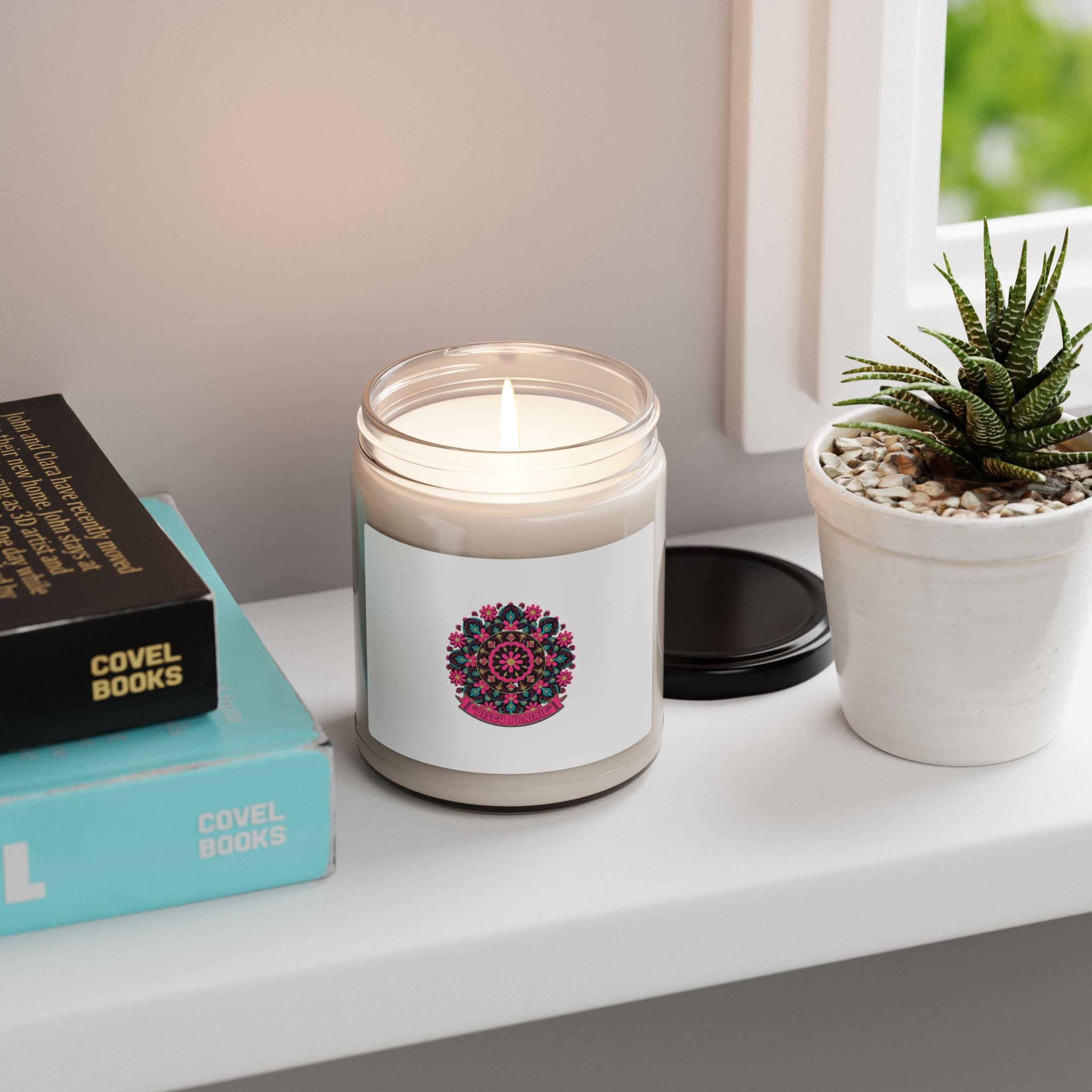 Disco Florals Paisley Candle | Soy 9oz, 70s Revival Retro Party Print
