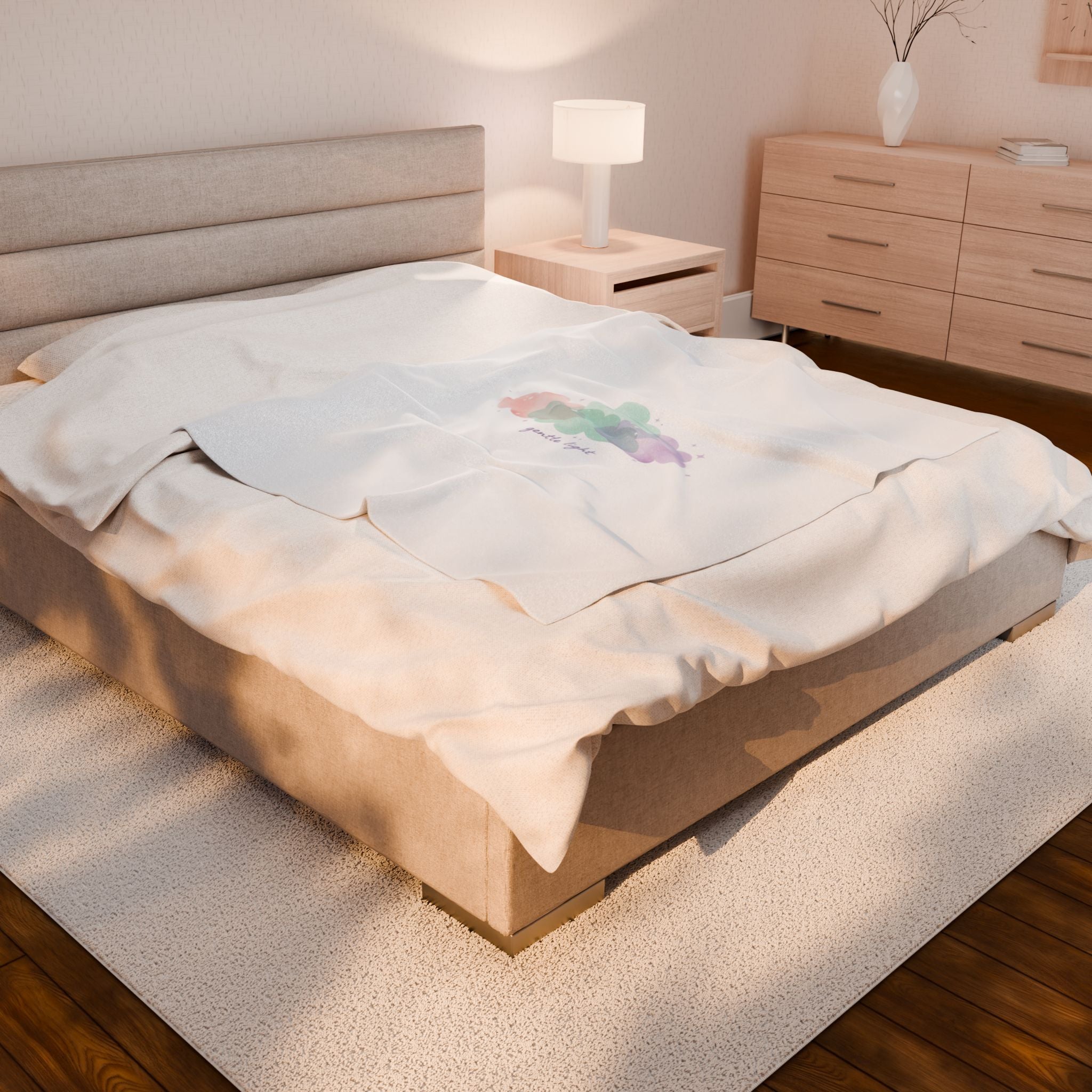 dreamy pastel cloud gradient Velveteen Plush Blanket | pastel winter design, soft spring vibe