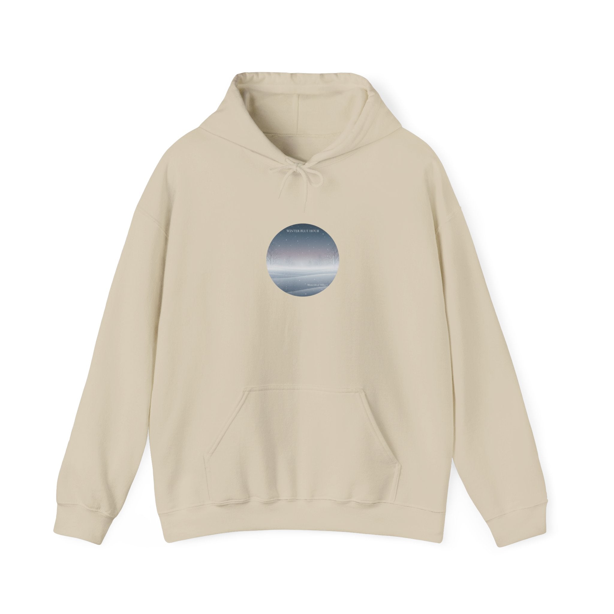 Blue Hour Winter Circle, Hoodie | twilight aesthetic, moody winter