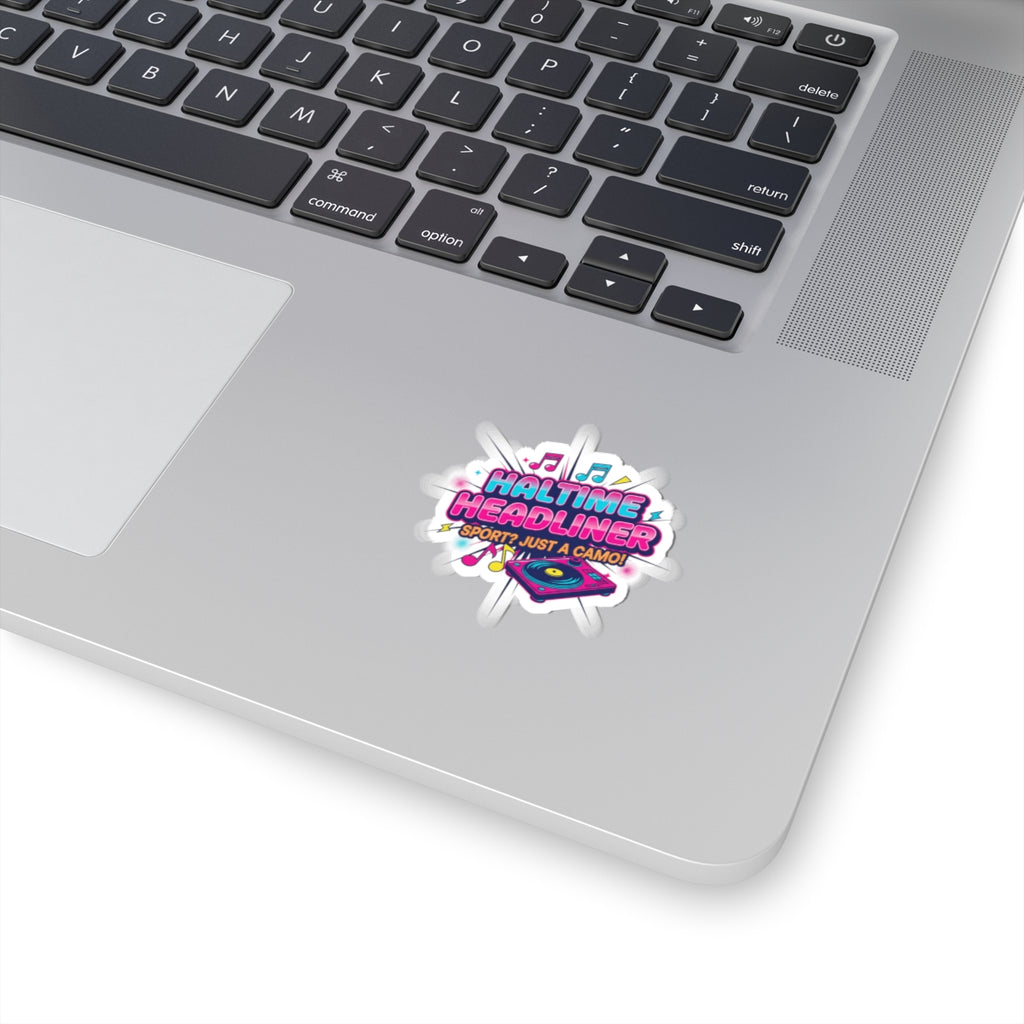 Halftime Headliner Kiss-Cut Stickers | neon concert halftime meme, big game music joke