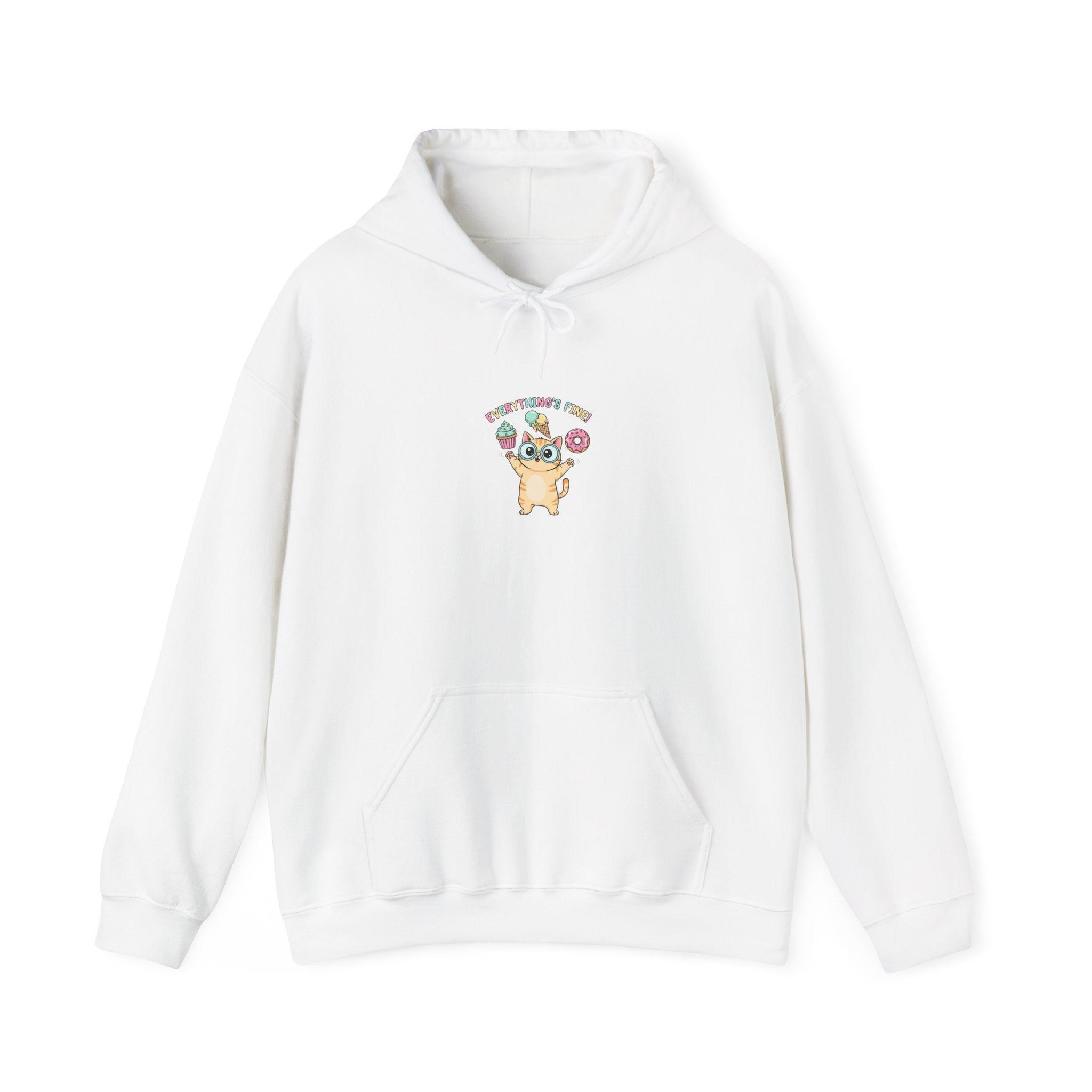 tiny monster holding donuts hoodie | mildly unhinged cute, chaotic kawaii