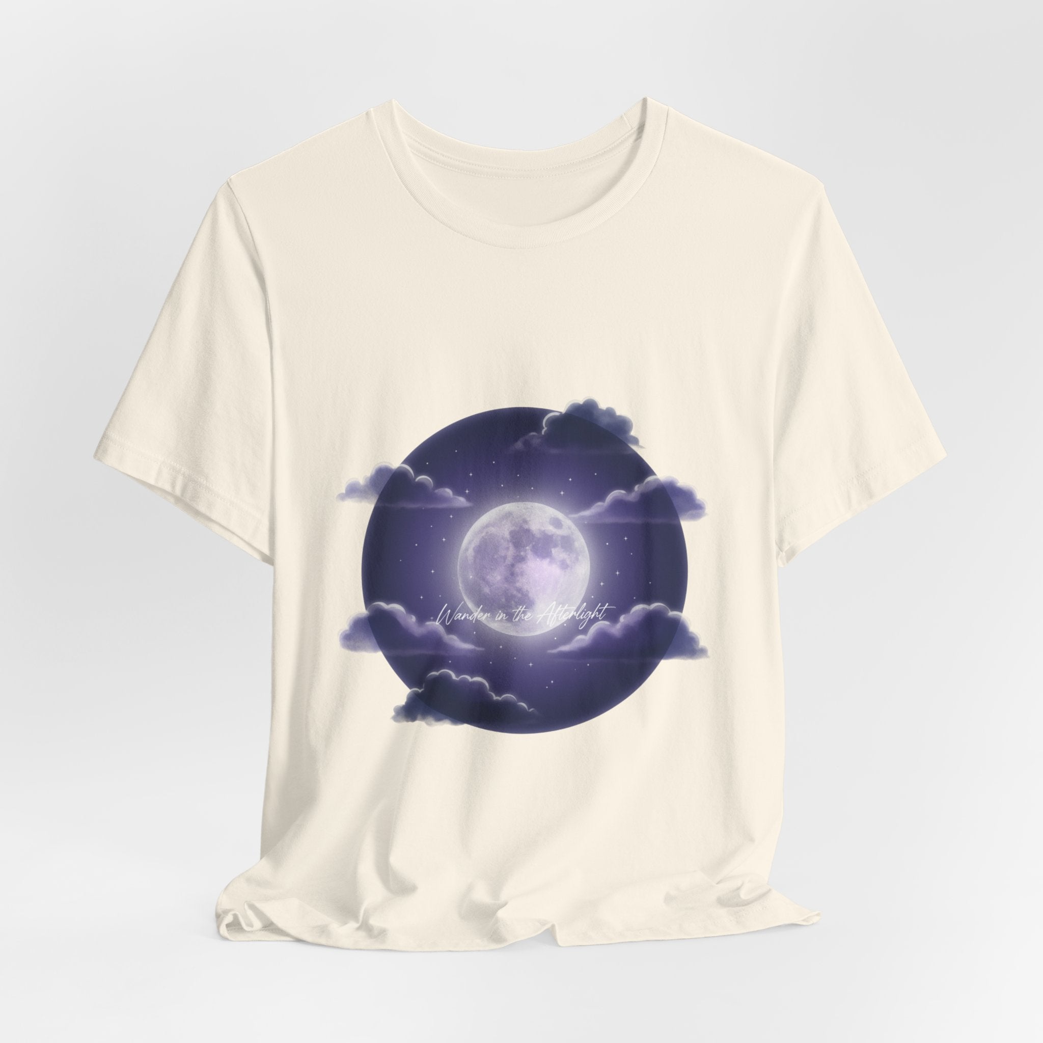 Luminous Moon Nightscape Tee | Afterlight Atmospheric, Cosmic Floral
