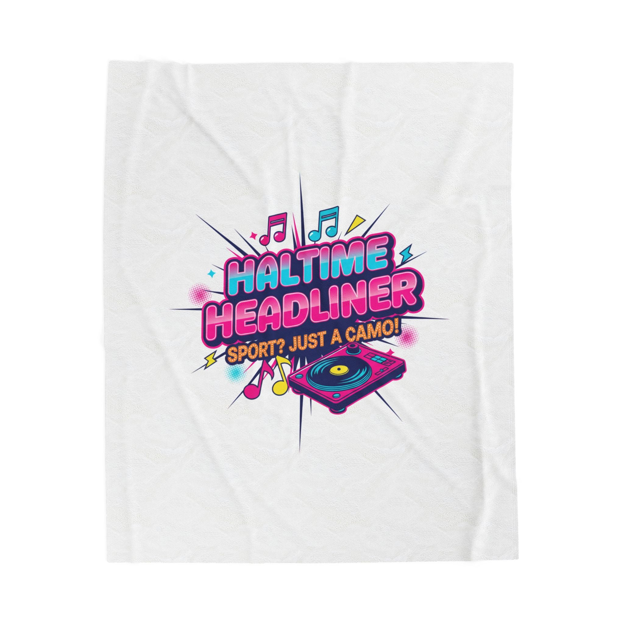 Halftime Headliner Velveteen Plush Blanket | neon concert halftime meme
