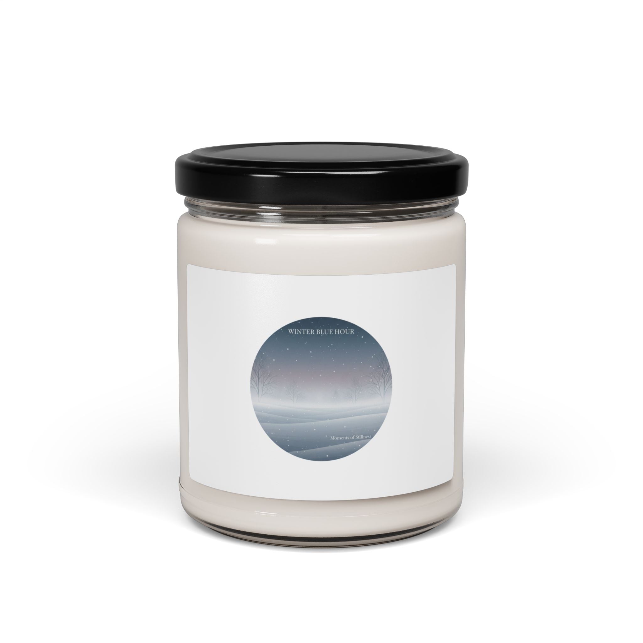 Blue Hour Winter Cityscape Candle | Twilight Aesthetic, Soft-Focus Night