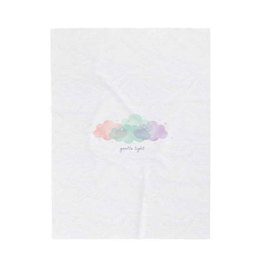 dreamy pastel cloud gradient Velveteen Plush Blanket | pastel winter design, soft spring vibe