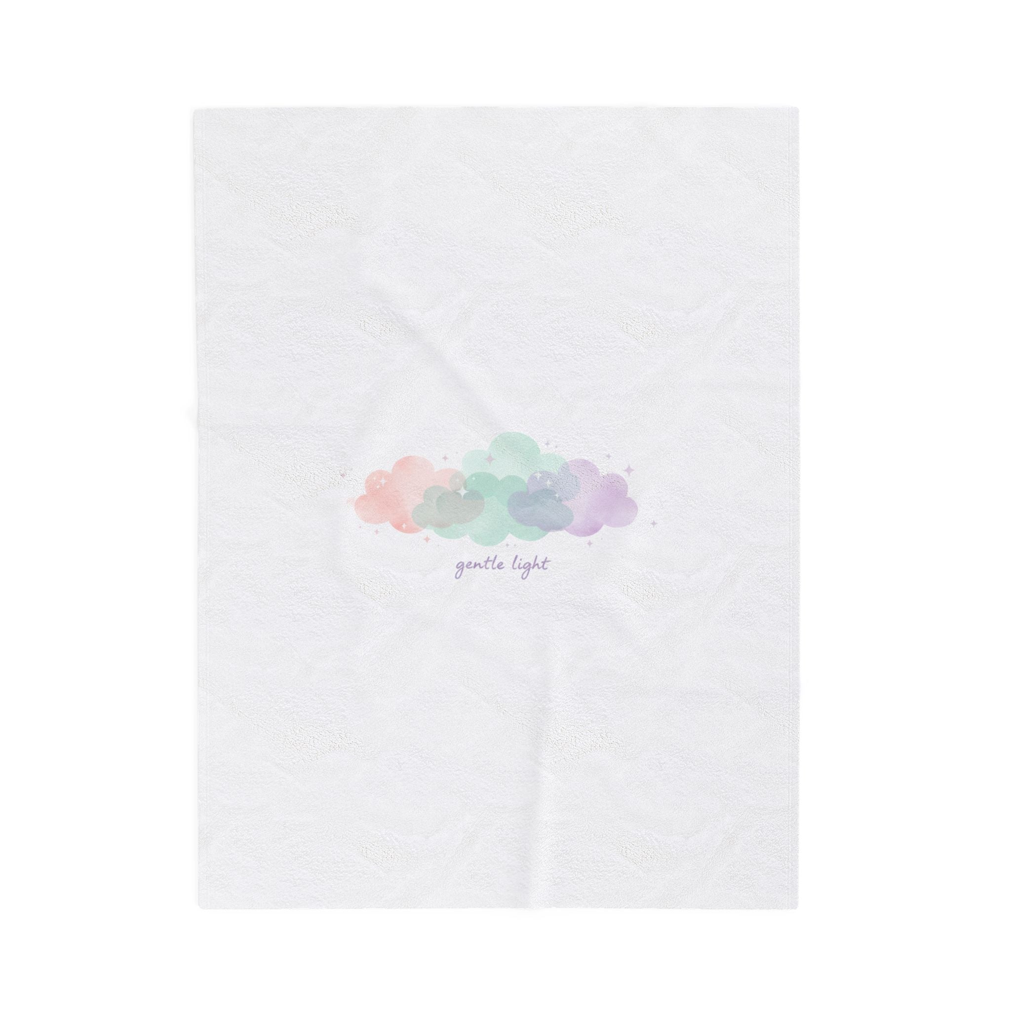 dreamy pastel cloud gradient Velveteen Plush Blanket | pastel winter design, soft spring vibe