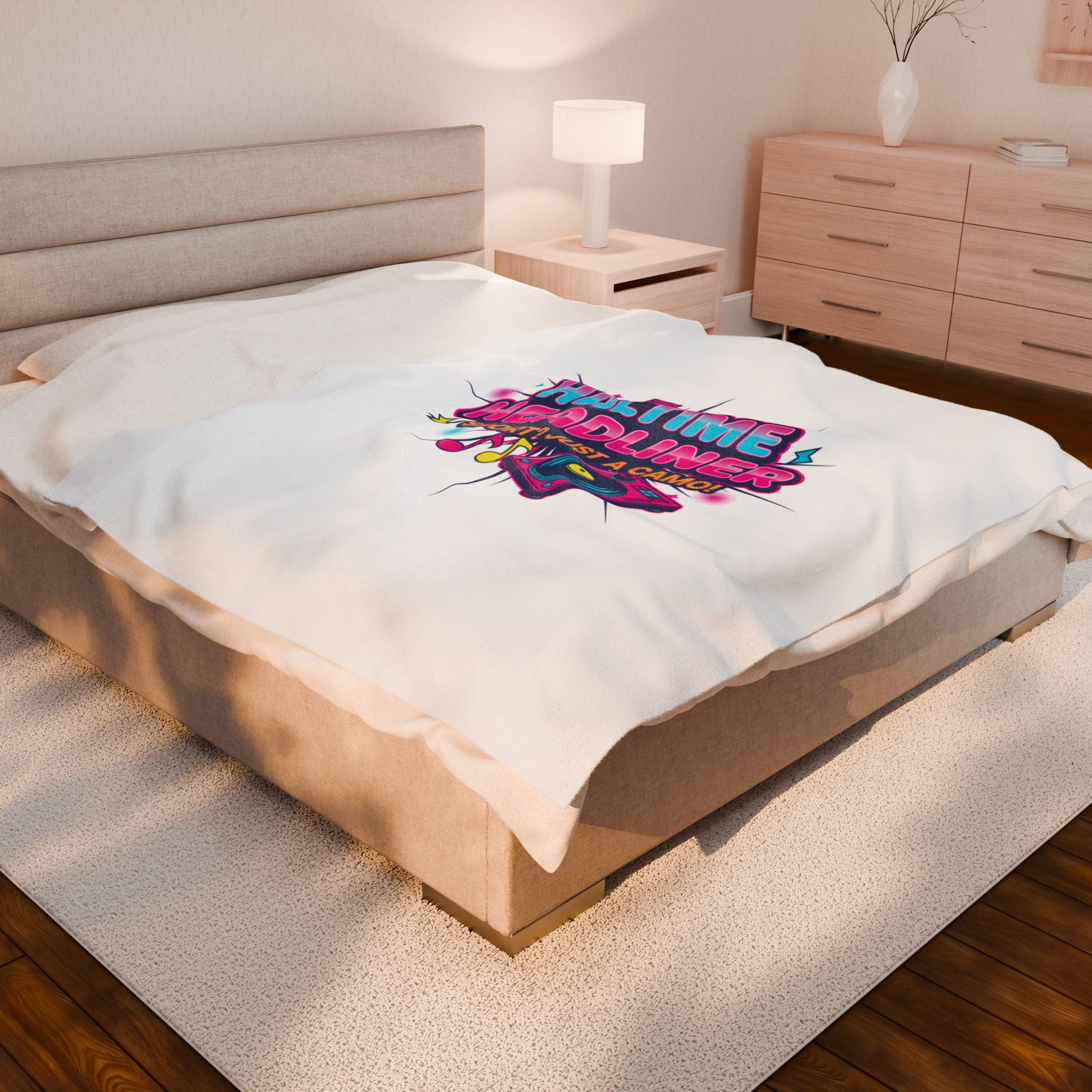 Halftime Headliner Velveteen Plush Blanket | neon concert halftime meme
