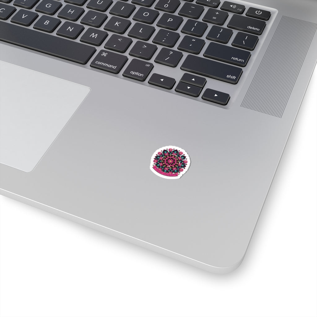 Disco Floral Mandala Sticker | disco florals, vintage paisley print