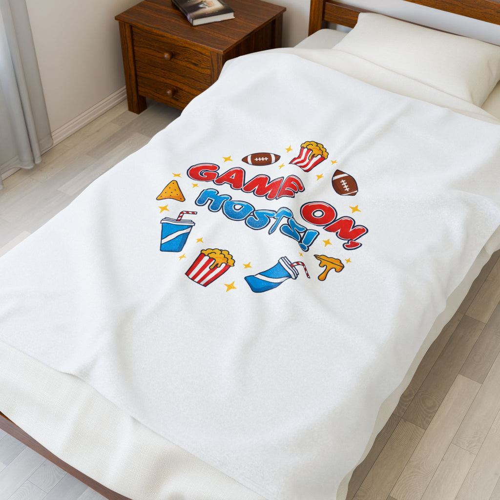 Game On Hosts Plush Blanket | Game Day Humor, Super Bowl Party