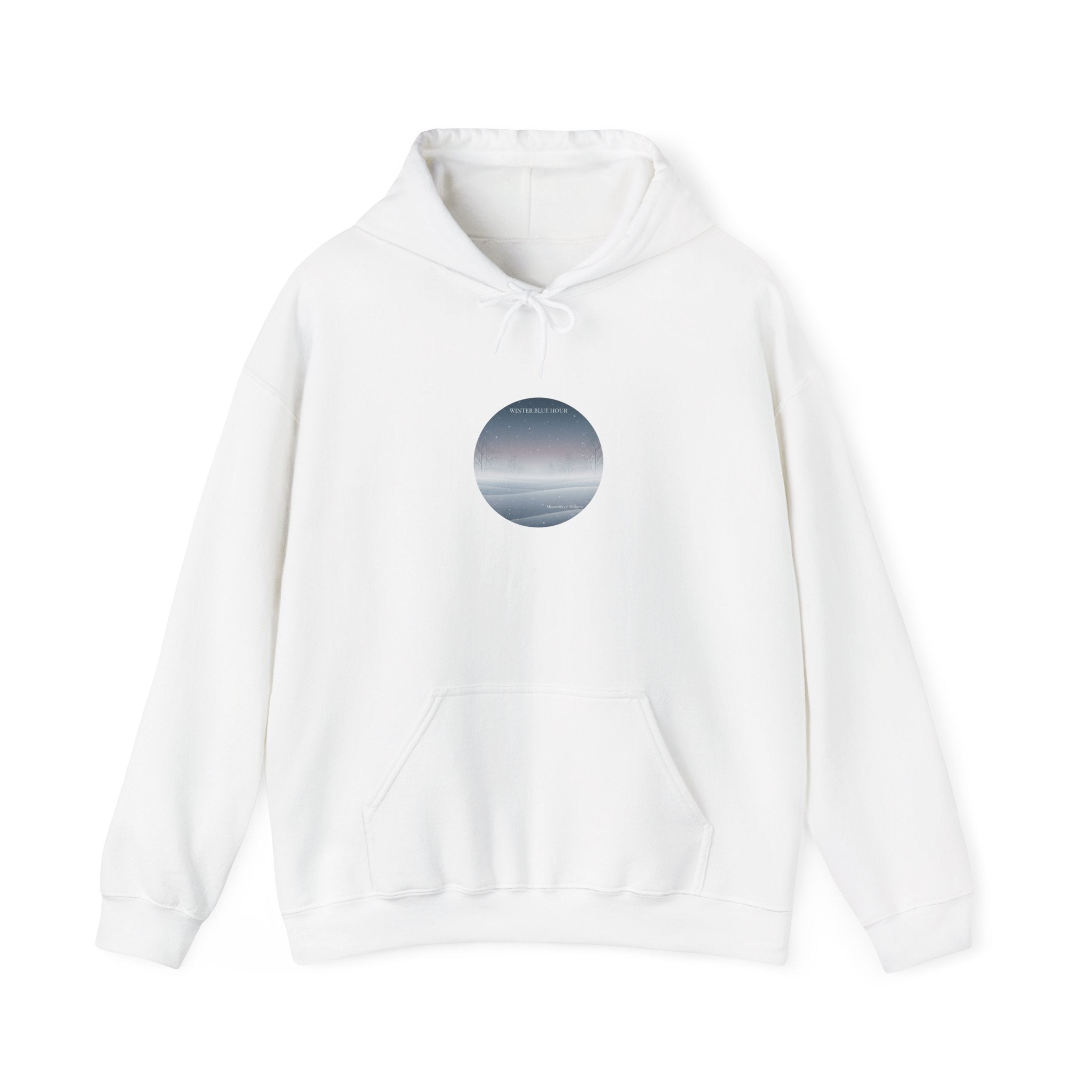 Blue Hour Winter Circle, Hoodie | twilight aesthetic, moody winter