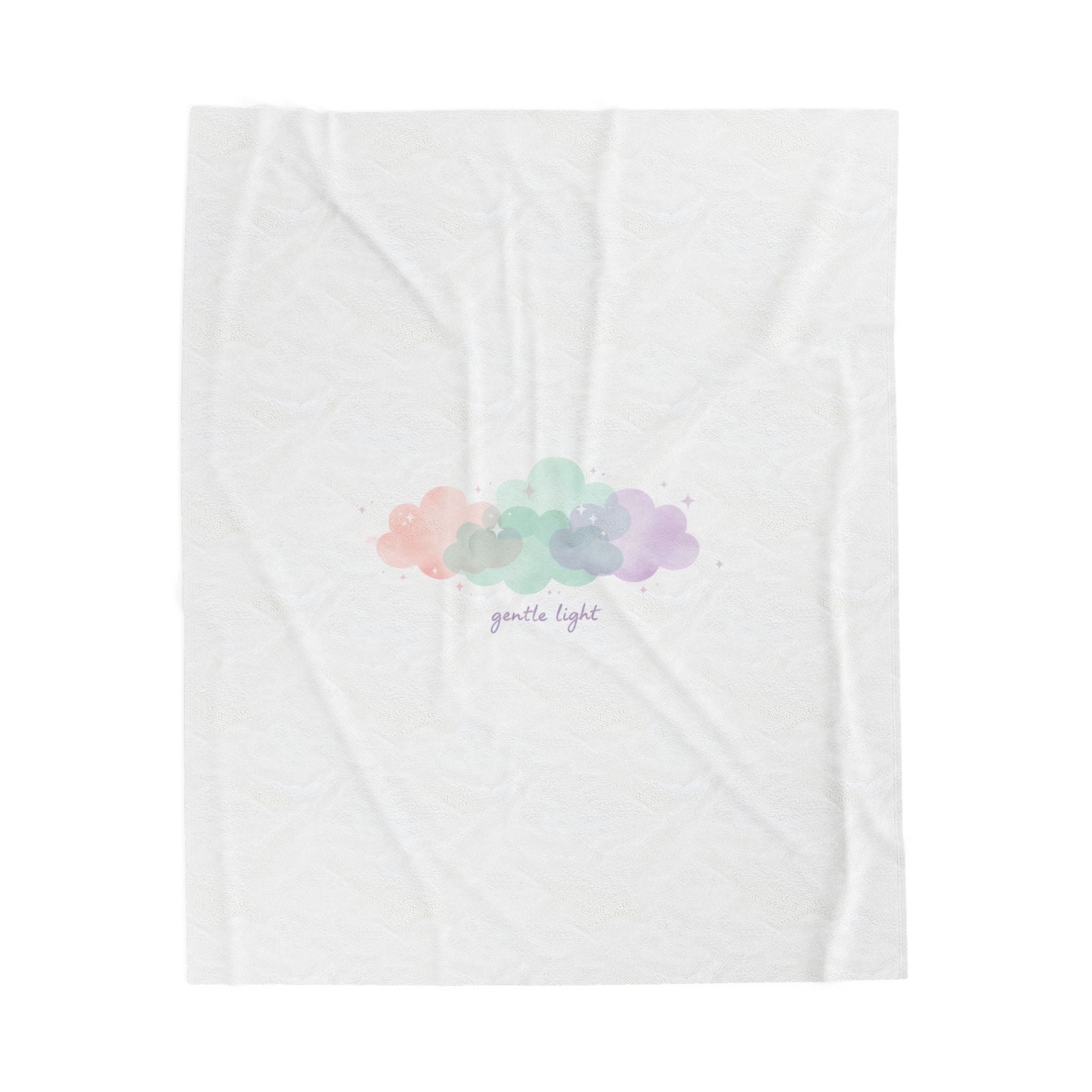 dreamy pastel cloud gradient Velveteen Plush Blanket | pastel winter design, soft spring vibe
