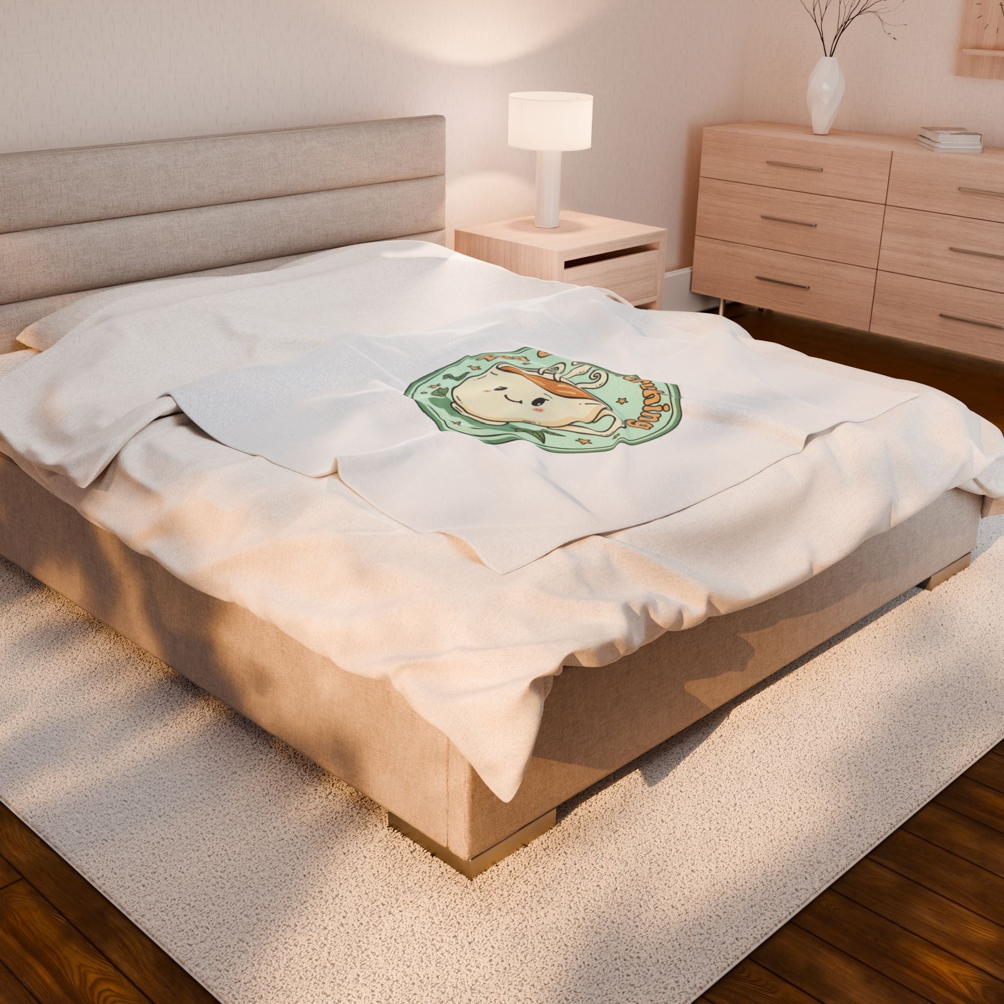 Tea Over Everything Plush Blanket | tea lover, beverage humor