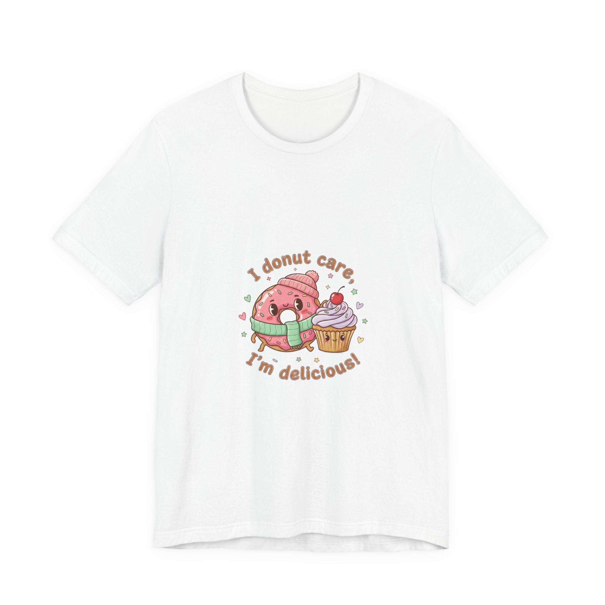 I Donut Care I'm Delicious, Donut Pun Tee | Food Pun Shirt