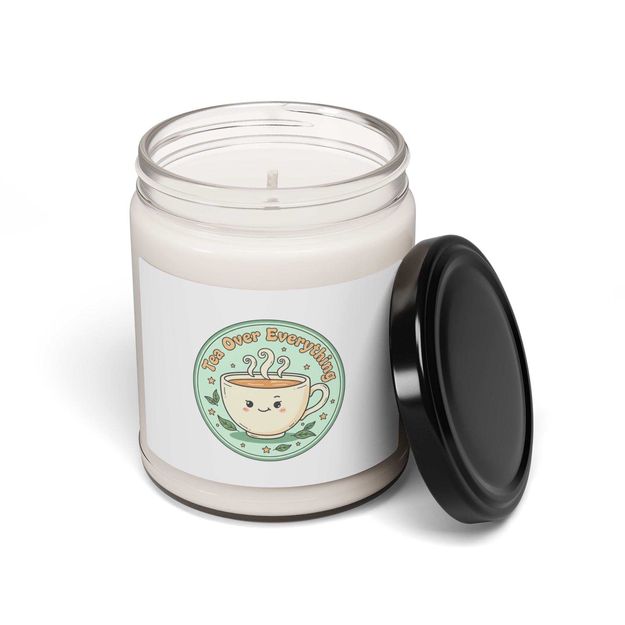 Tea Over Everything Soy Candle, tea lover decor | beverage humor