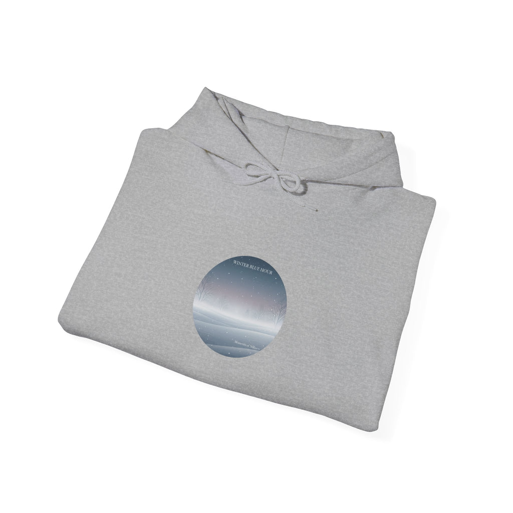 Blue Hour Winter Circle, Hoodie | twilight aesthetic, moody winter