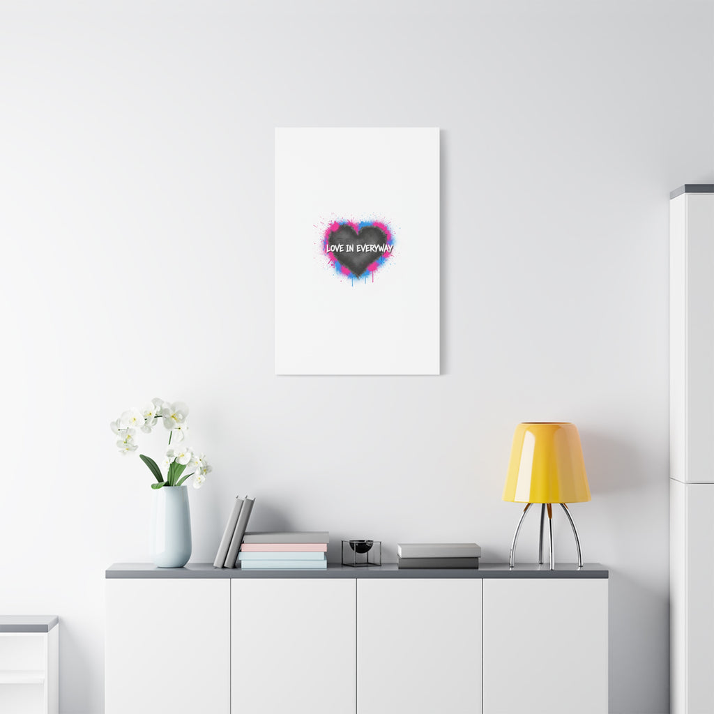 Love in Everyway Heart Canvas | Soft Grunge Hearts, Punk Heart Poster