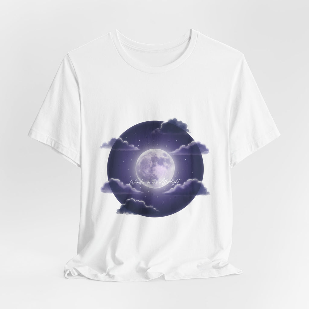 Luminous Moon Nightscape Tee | Afterlight Atmospheric, Cosmic Floral