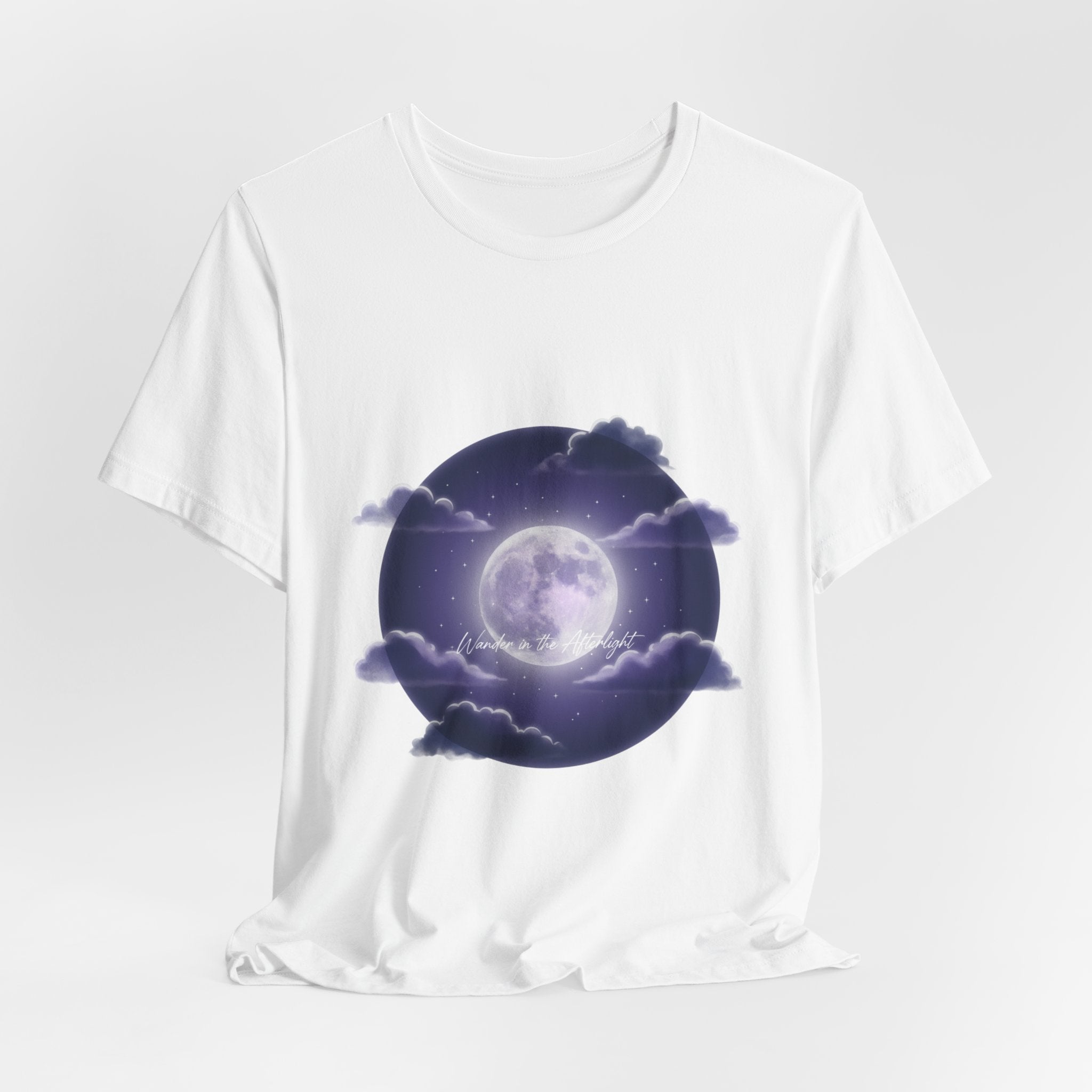 Luminous Moon Nightscape Tee | Afterlight Atmospheric, Cosmic Floral