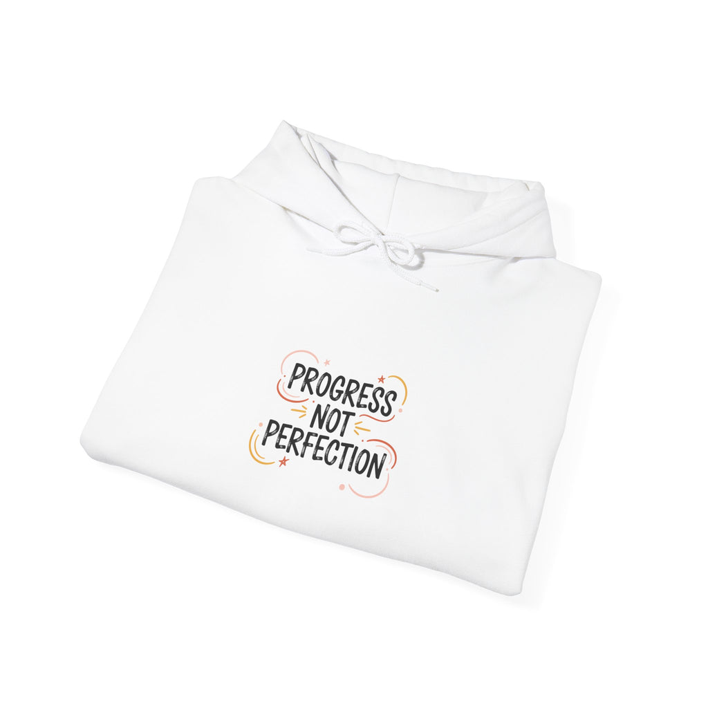 Progress Not Perfection Hoodie | handwritten marker font, brush script style