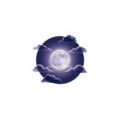 Luminous Moon Nightscape Kiss-Cut Sticker | Afterlight Aesthetic, Cosmic Floral Vibe