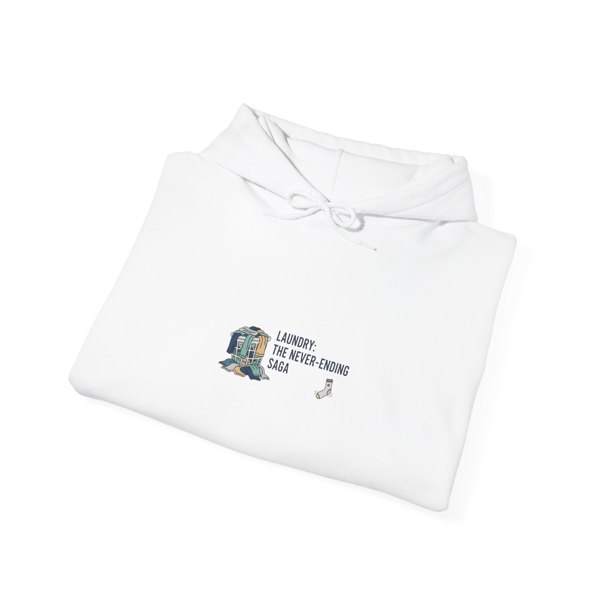 Never Folded Hoodie | laundry pile humor, lazy laundry design