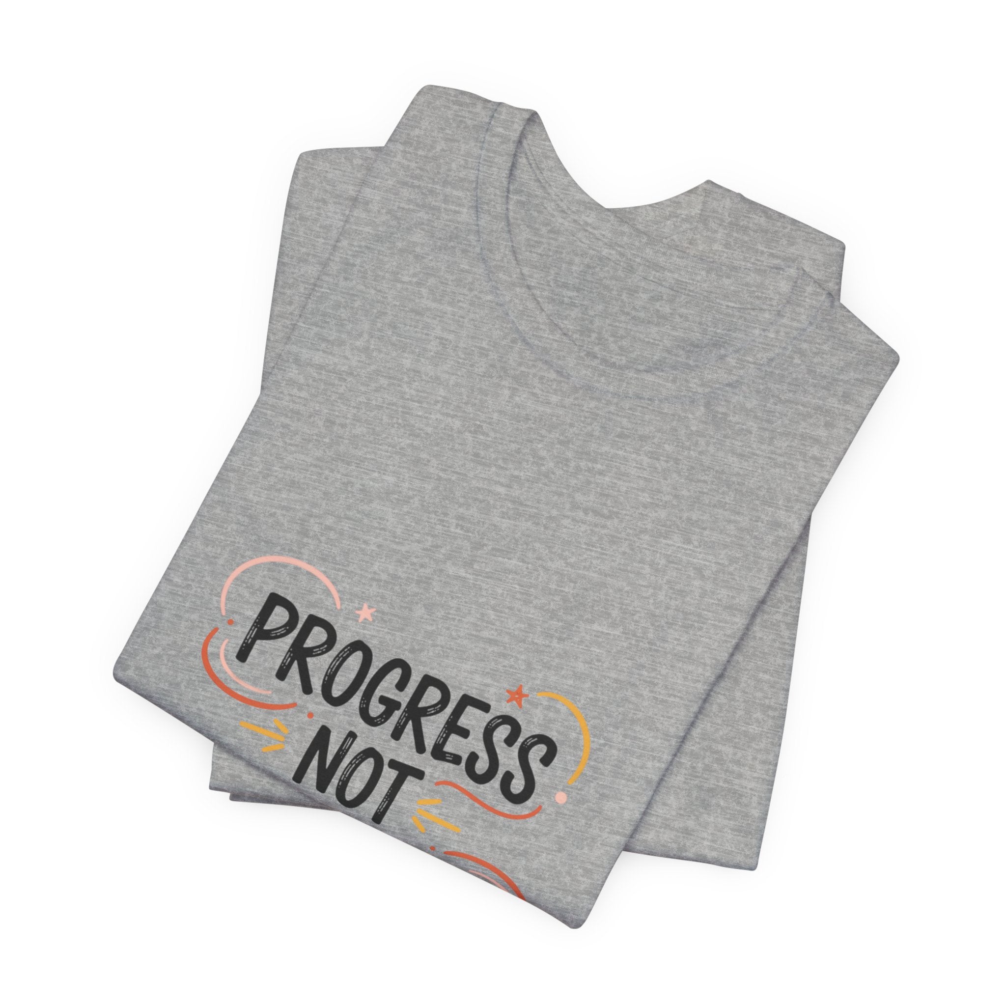 Progress Not Perfection Tee | marker font shirt, brush script tee